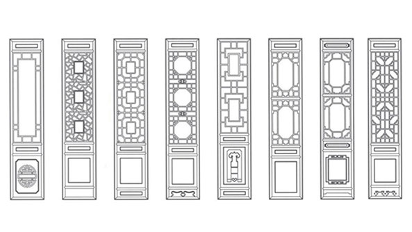 中山喜迎门中式花格CAD设计图样式大全