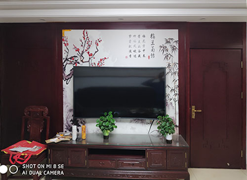 中山中式家庭装修电视柜效果展示