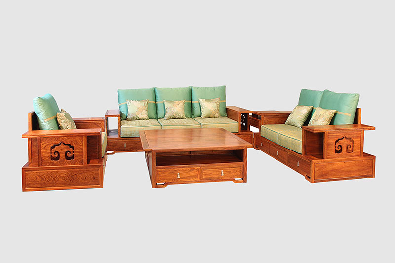 中山中式实木沙发简直太美了